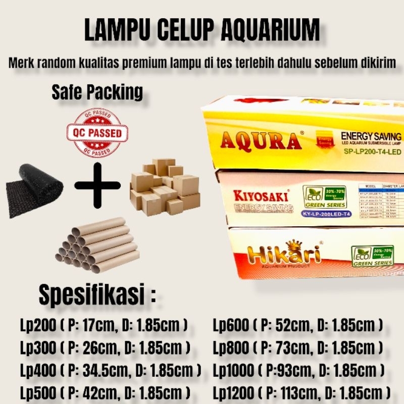 Lampu led celup aquarium 60cm / Lampu led celup hikari hk p600 / Lampu aquarium celup hikari hk p600