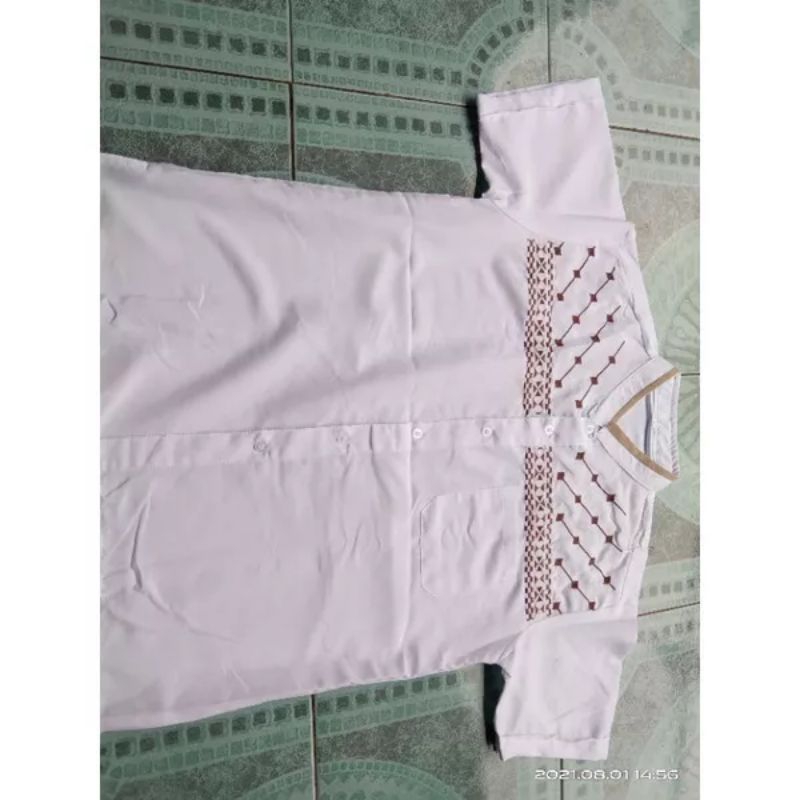 Big size jumbo baju koko bordir pria dewasa  size jumbo xl xxl xxxl 4L 5L