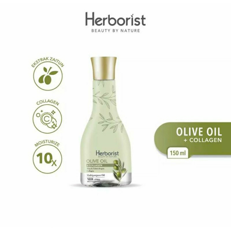 READY SIAP KIRIM! HERBORIST MINYAK ZAITUN OLIVE OIL + COLLAGEN 150 ML &amp; 75 ML