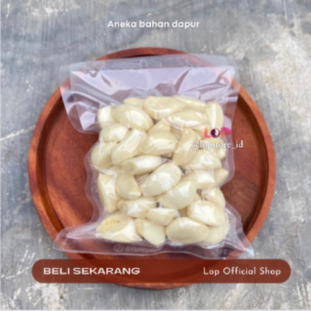 

Bawang putih kupas 250 gr - Lop Segar