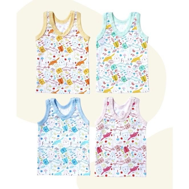 FYL baju kaos kutang singlet motif lucu bestseller fashion anak bayi cewek cowok laki unisex murah