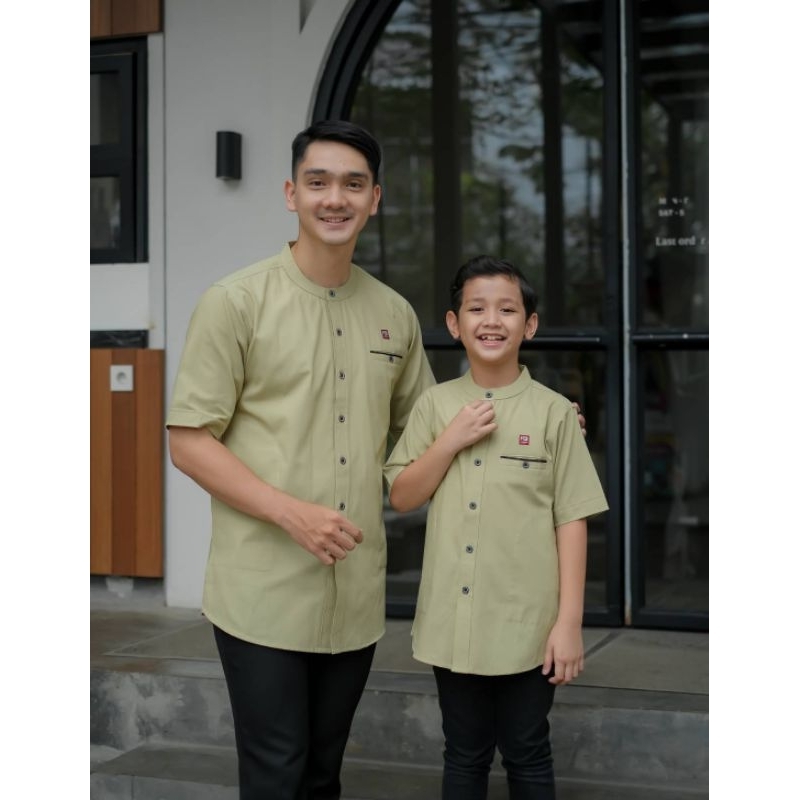 KEMKO COUPLE AYAH & ANAK SAGE GREEN ORIGINAL HABIB