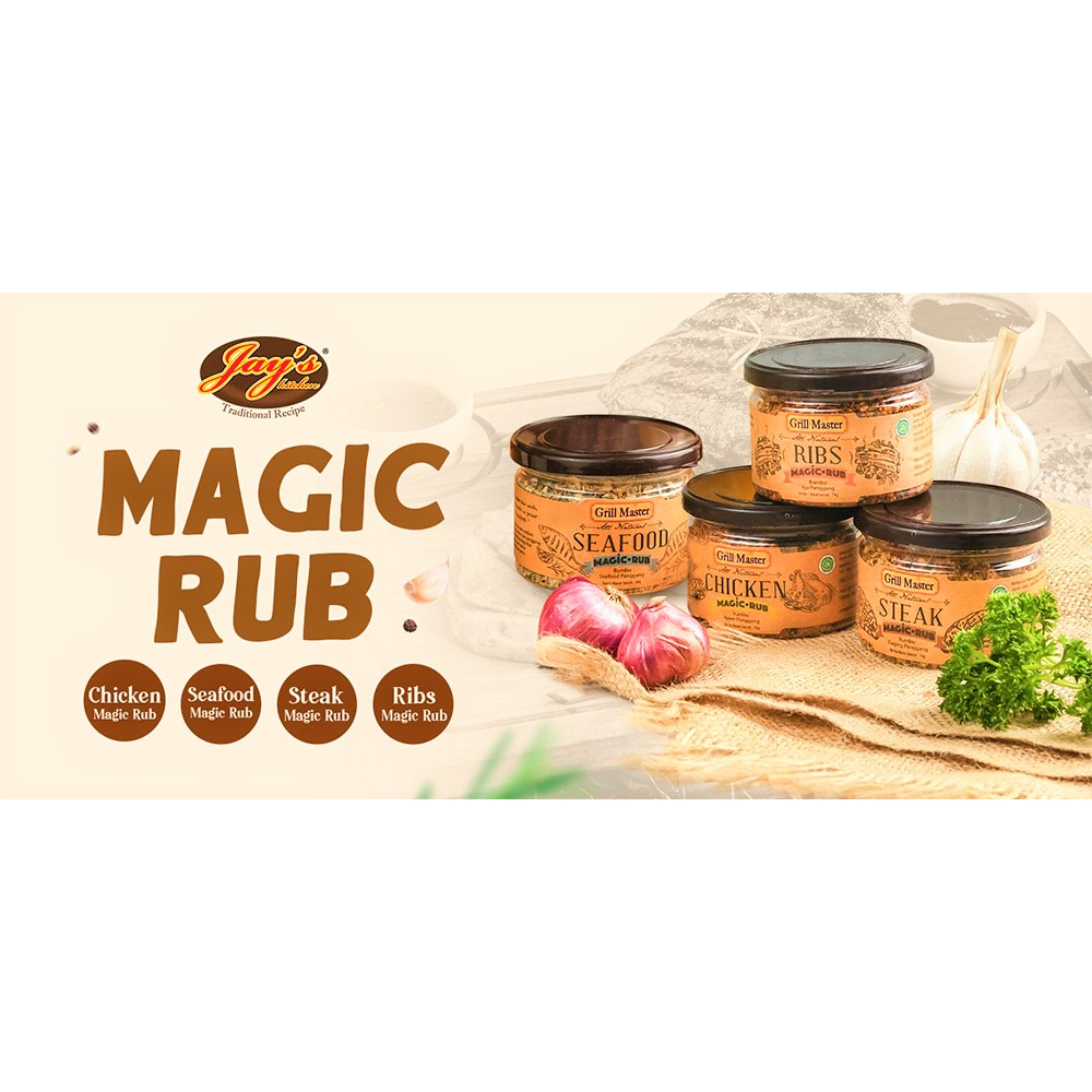 (JSO) JAY'S GRILL MASTER STEAK MAGIC RUB / BUMBU IGA PANGGANG / JAYS GARLIC SEA SALT / BAWANG PUTIH GARAM LAUT