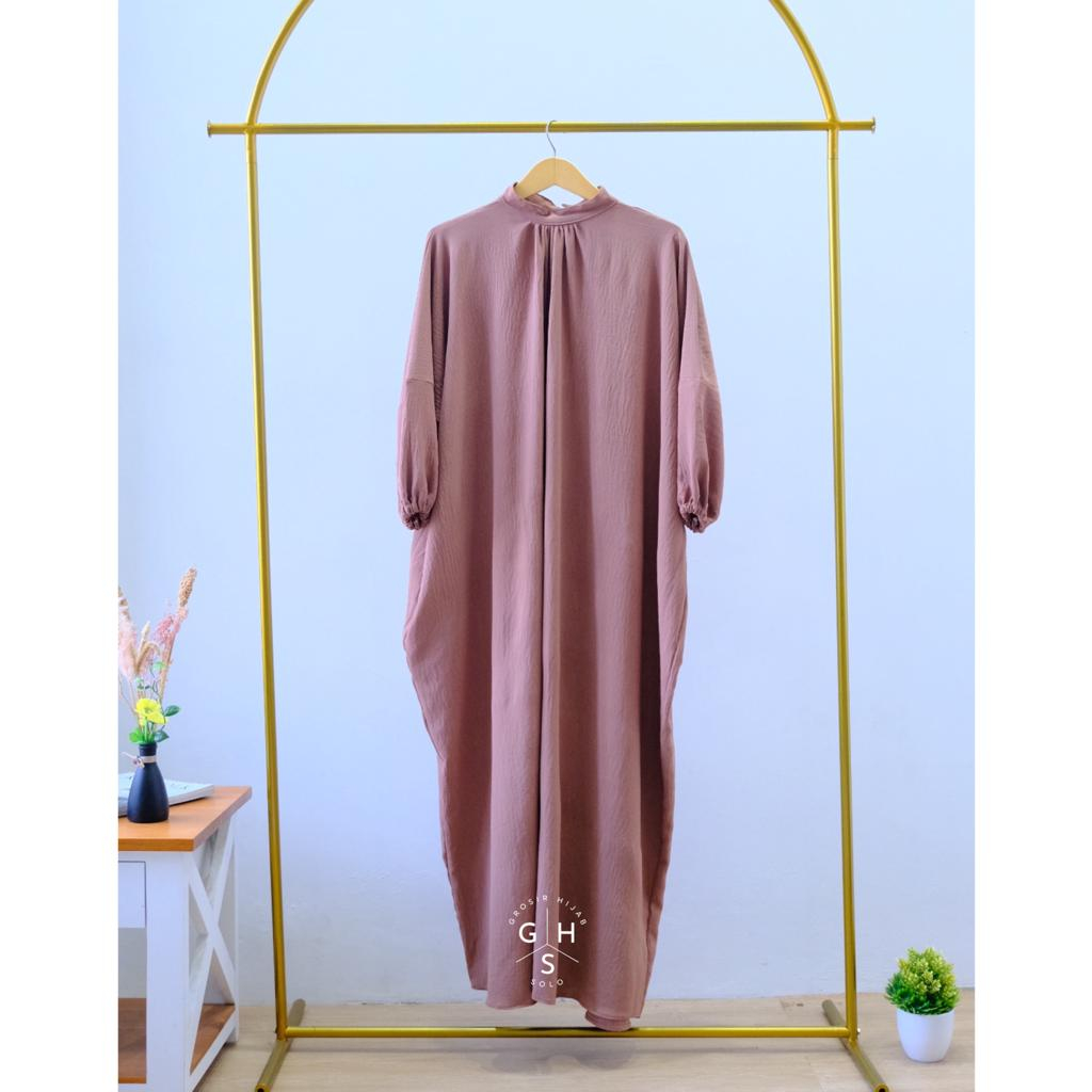 FABIOLA GAMIS KAFTAN OVERSIZE DRESS PANJANG ATASAN WANITA CRINCLE AIRFLOW PREMIUM(KJI)