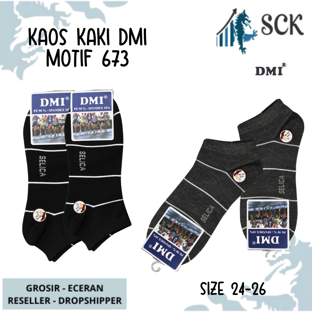 Kaos Kaki Tumit DMI 673 Polos Halus / Kebutuhan Wanita / Invisible Socks Bawah Mata Kaki