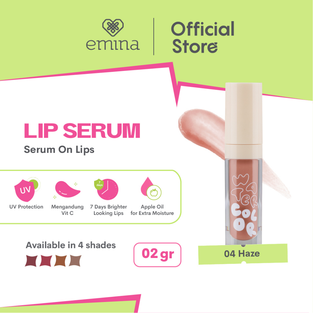 ✨ AKU MURAH ✨ Emina Watercolor Lip Serum - Serum Bibir Tinted Mencerahkan dalam 7 Hari