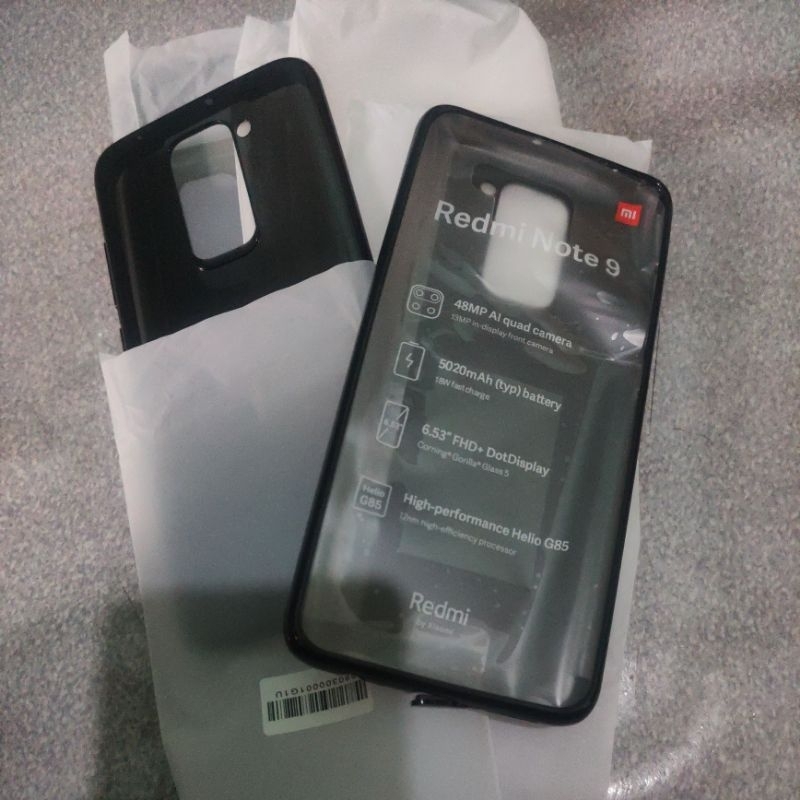 sofcase silicon pelindung hp redmi not 9 asli kondisi baru