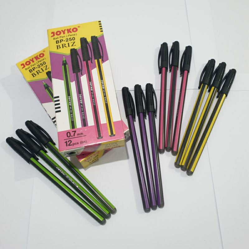 Ballpen Joyko BP-250 BRIZ / Pena Tinta Hitam 1 pack isi 12 pcs / Pulpen Joyko Pena Murah / Ball Pen Hitam