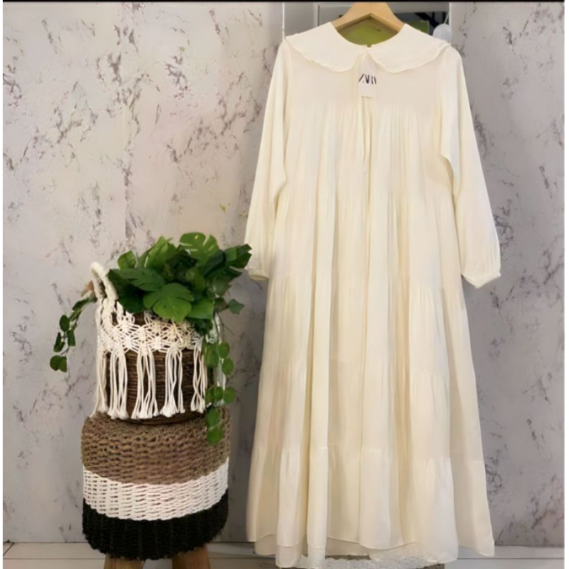 Sonia midi dress kerah korea rayon twil