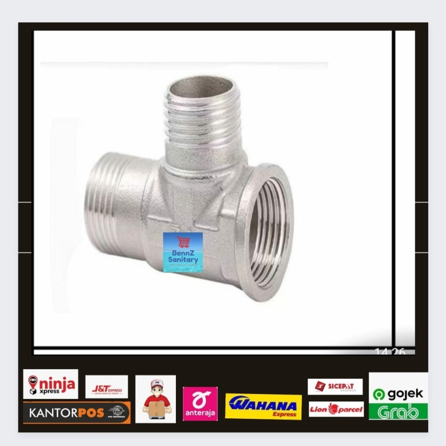 sambungan selang shower kloset duduk tee shower kloset duduk uk 1/2