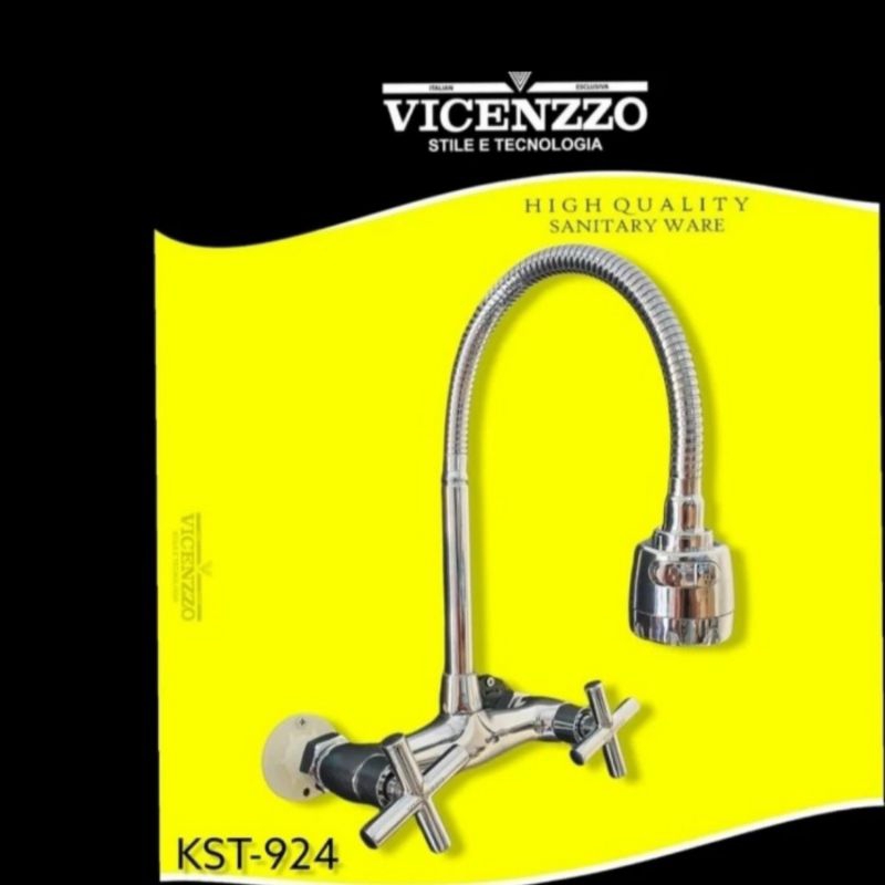 kran sink panas dingin fexsibel tembok visenso
