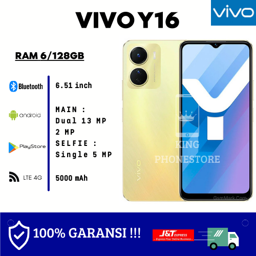 VIVO Y16 RAM 8/128GB GARANSI 1 TAHUN