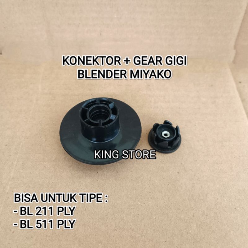KONEKTOR + GEAR GIGI MESIN BLENDER MIYAKO KUNING BL 211 PL / BL 511 PLY