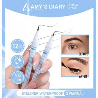 Eyeliner waterproof AMY'S DIARY Quick set Formula Ultra-soft Felt Tip Up to 12H Long-wear