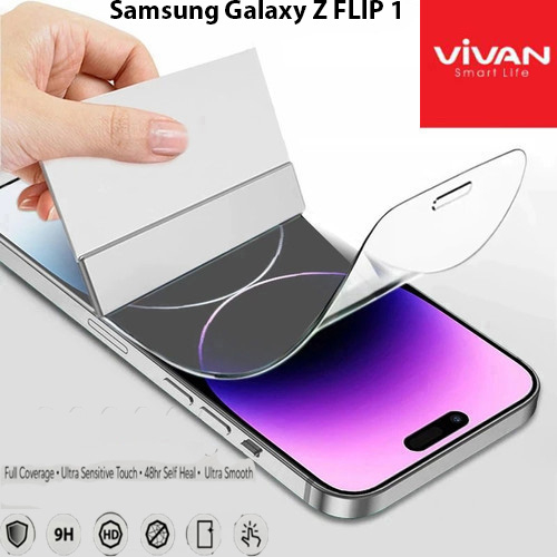 Vivan Hydrogel Samsung Galaxy Z Flip 1 Anti Gores Original Crystal Clear Protector Screen Guard Full Cover