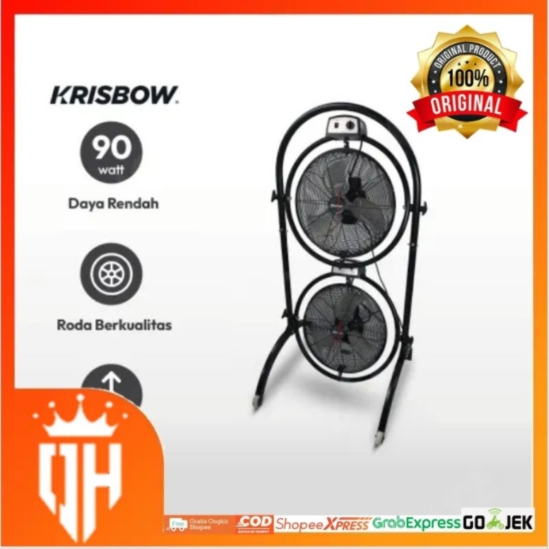 krisbow 16 inc kipas angin berdiri industrial double