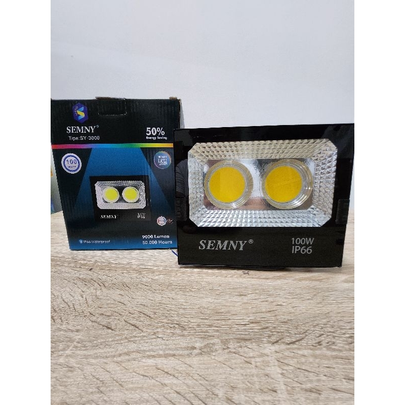 LAMPU SOROT LED MATA COB IP66 SEMNY 100 WATT