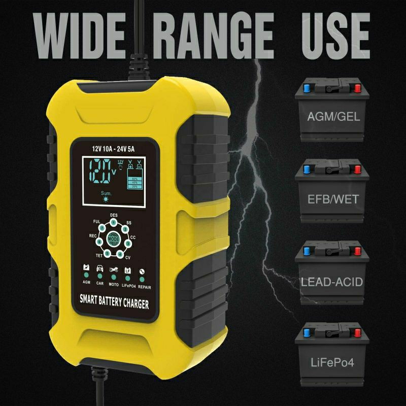 ZUIDID Charger Baterai Aki Mobil Motor Automatic Detection 12V 24V - FBC122410D