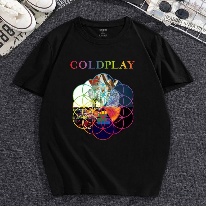 Kaos Distro Band Coldplay Original Oversize Pria Jumbo Hitam Glow In The Dark Kaos Coldplay Tour Music Of The Spheres Lengan Pendek Second Cewek Baju Coldplay Tour Jakarta Original 2023 Oversize Wanita Lengan Pendek Jumbo Dewasa Tshirt T Shirt Coldplay XL