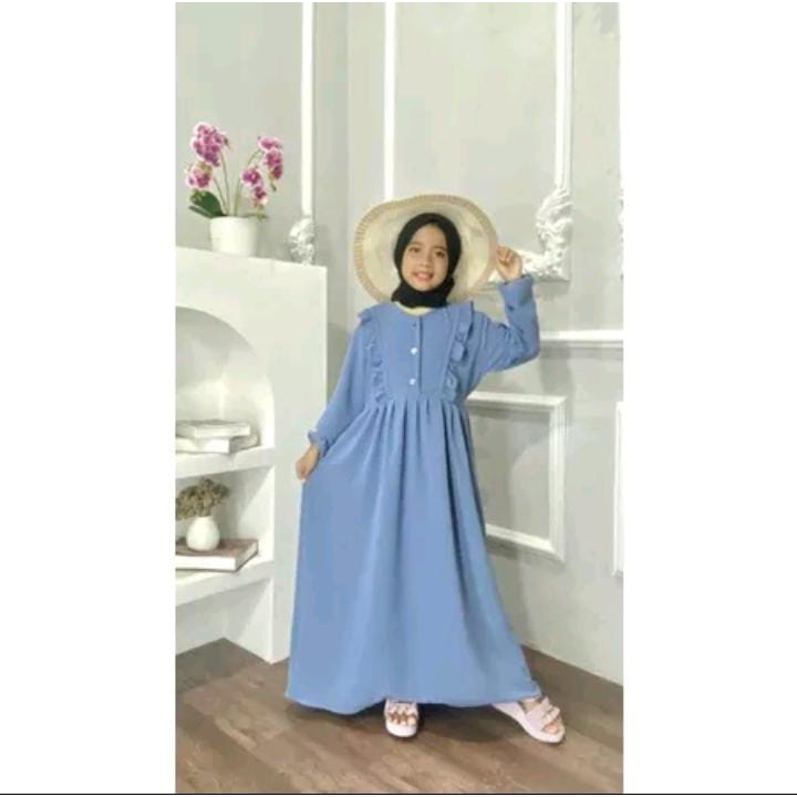 Gamis Anak Tanggung Bahan Crincle Airflow Premium Baju Muslim anak 2023