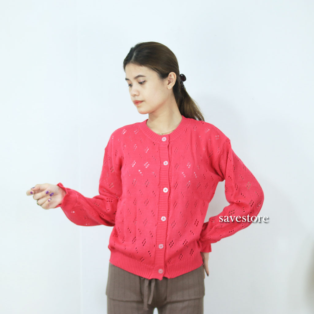 Poppy Cardigan Rajut • Poppy Cardigan Rajut Premium • Cardigan Kancing