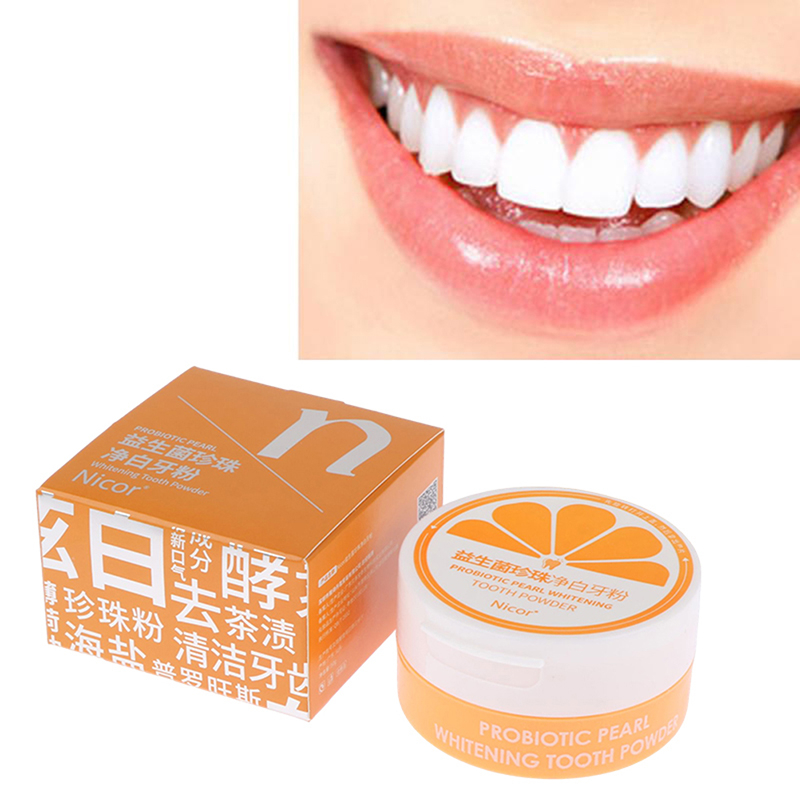 NICOR BUBUK PEMUTIH GIGI ENZYME PEARL WHITENING TOOTH POWDER