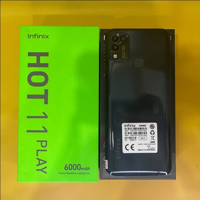 Infinix Hot 11 Play 4/64GB Second Mulus No Minus Bekas Seperti Baru (HE)