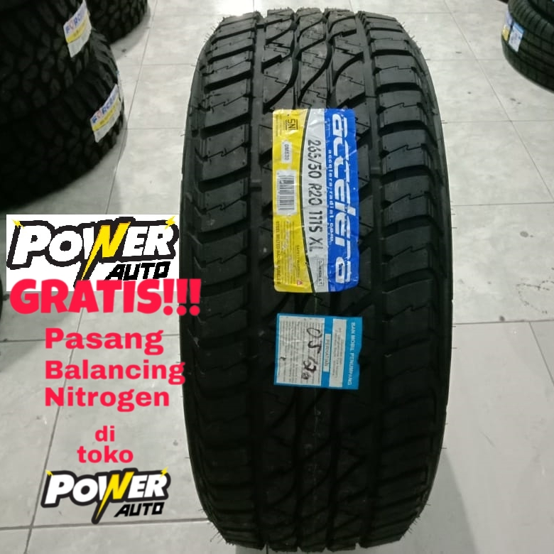 ban r20 semi offroad bisa buat pajero,fortuner,triton,hilux 265/50 r20 accelera omicron A/T