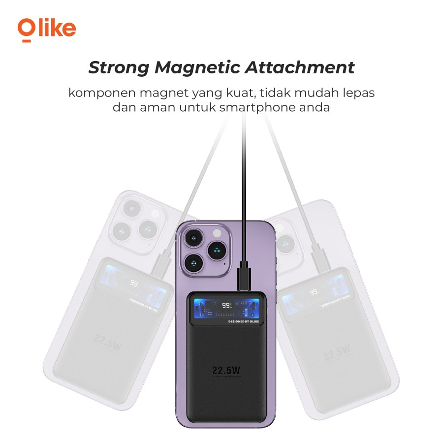 POWERBANK OLIKE 10.000MAH MAGNETIC 22.5W P-301