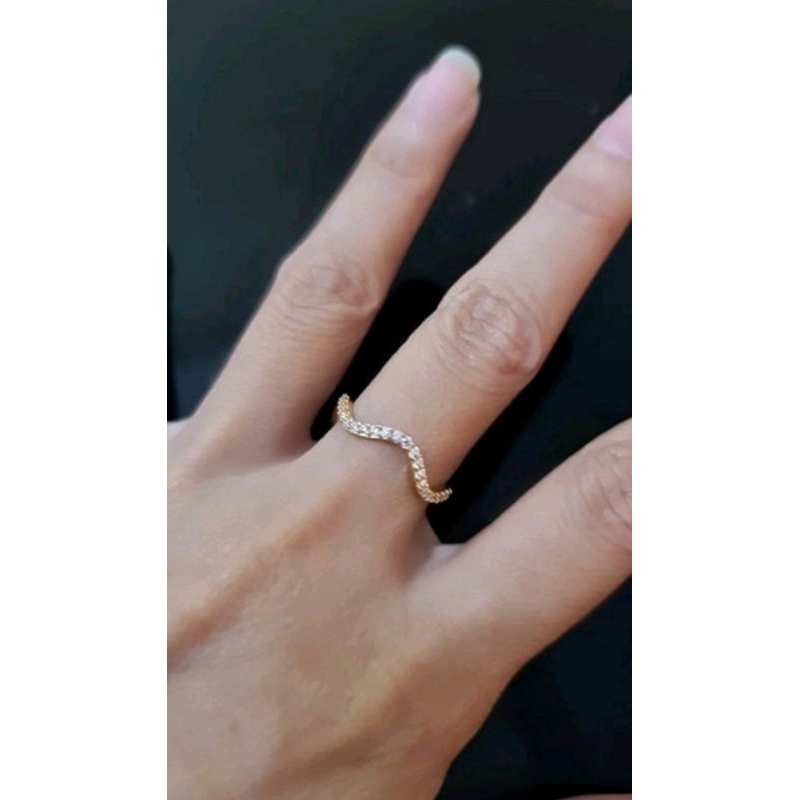 Cincin gelombang mata UBS kadar 6k 300