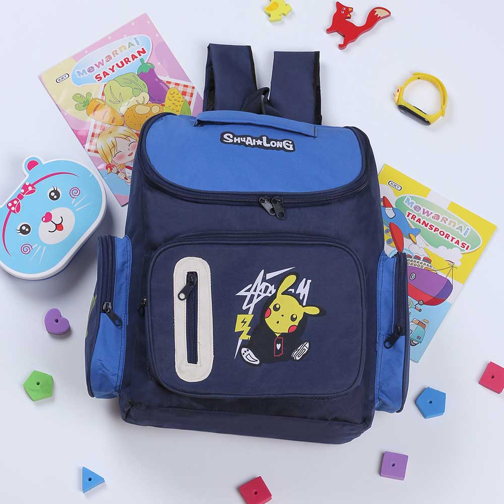 Tas Backpack Anak Sekolah TK SD PAUD MI Pikacu 101