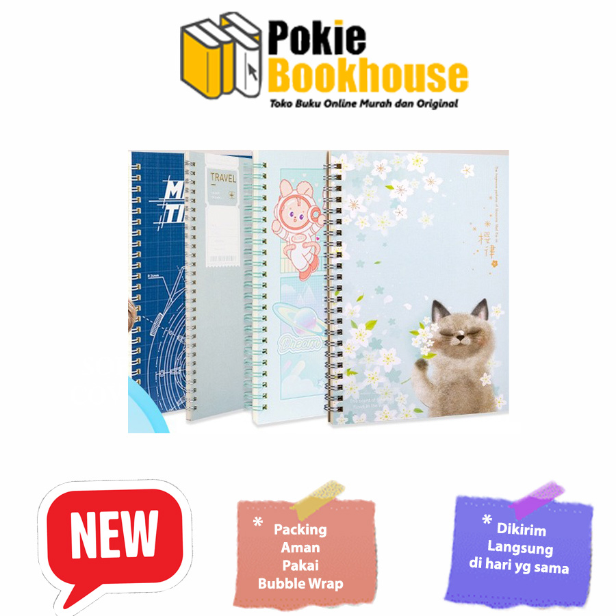 

Buku teks dengan ujung bentuk Spiral A5 60 halaman 4 pola LA560 - TOBBEY BUNNY