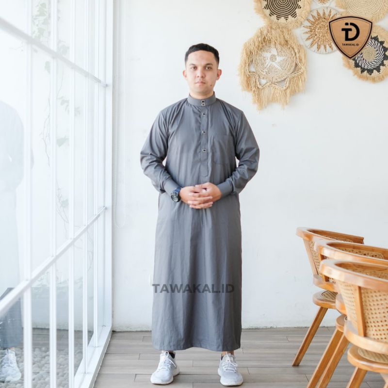 Jubah Eksklusif TAWAKAL.ID Manset / Jubah Pria / Gamis Pria Dewasa / Gamis Terbaru / Bisa COD / Juba