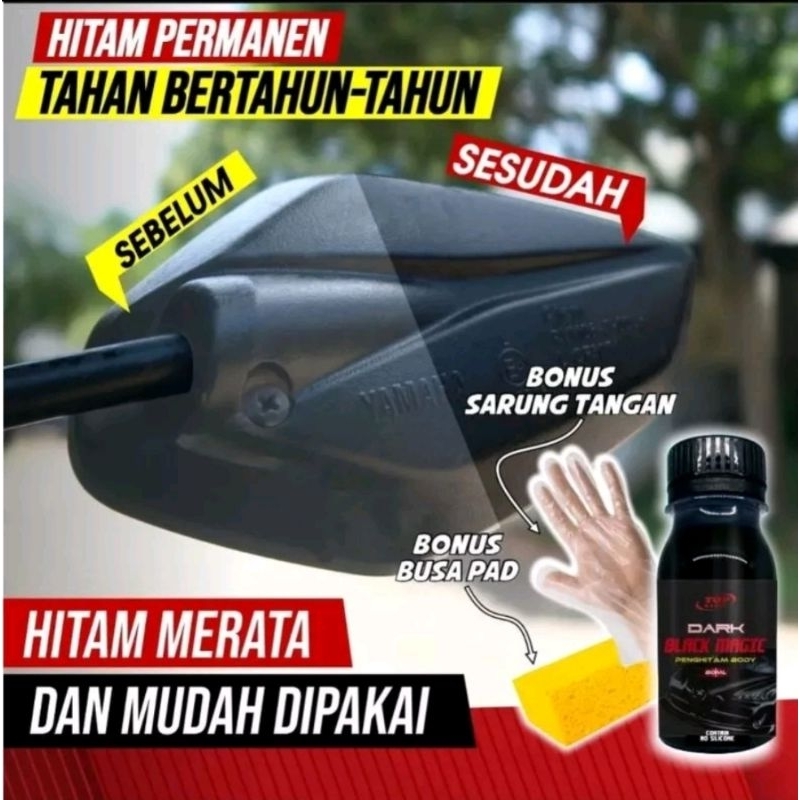 Penghitam Body Motor Dark Black Magic 80 Ml Originial Permanen Lebih Ekonomis