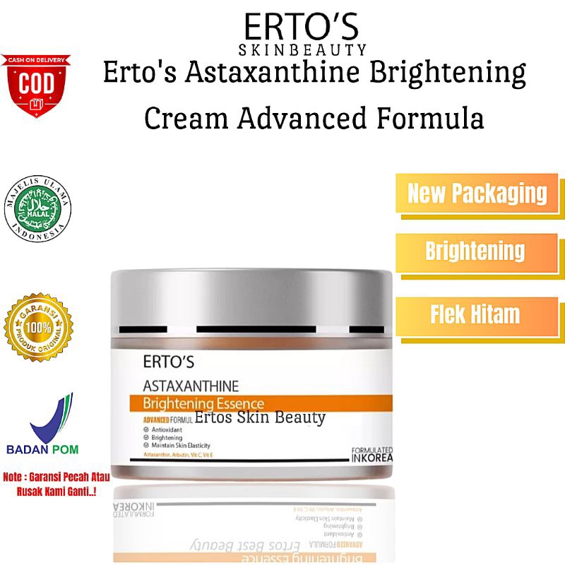 ERTOS Astaxanthine Whitening Essence Cream Krim Penghilang Flek Hitam Dan Pemutih Wajah