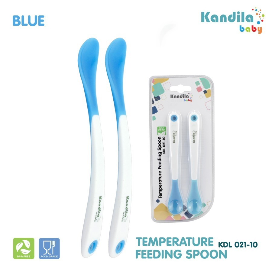 Kandila KDL021-10 Temperature Feeding Spoon / Lucky Baby Skoop Heat Sensitive Spoons 2 Pcs LB0306