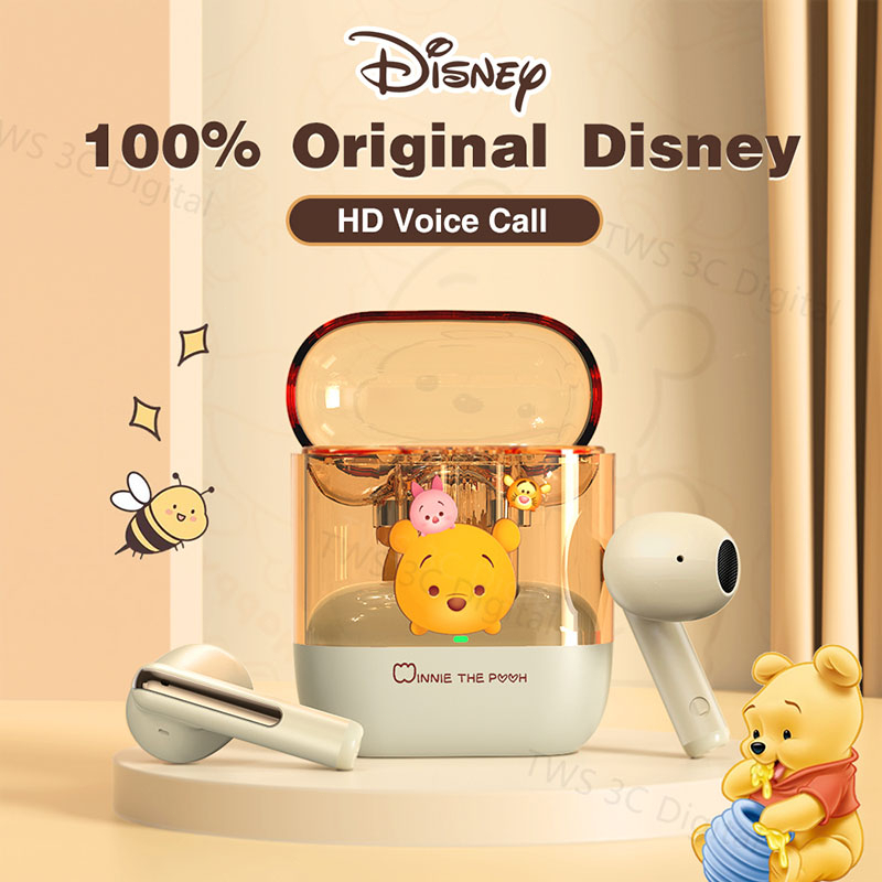 [Garansi 6 bulan] 100% Ori Disney Earphone Bluetooth TWS Lotso with Microphone HIFI Stereo Earbuds Untuk Android IOS
