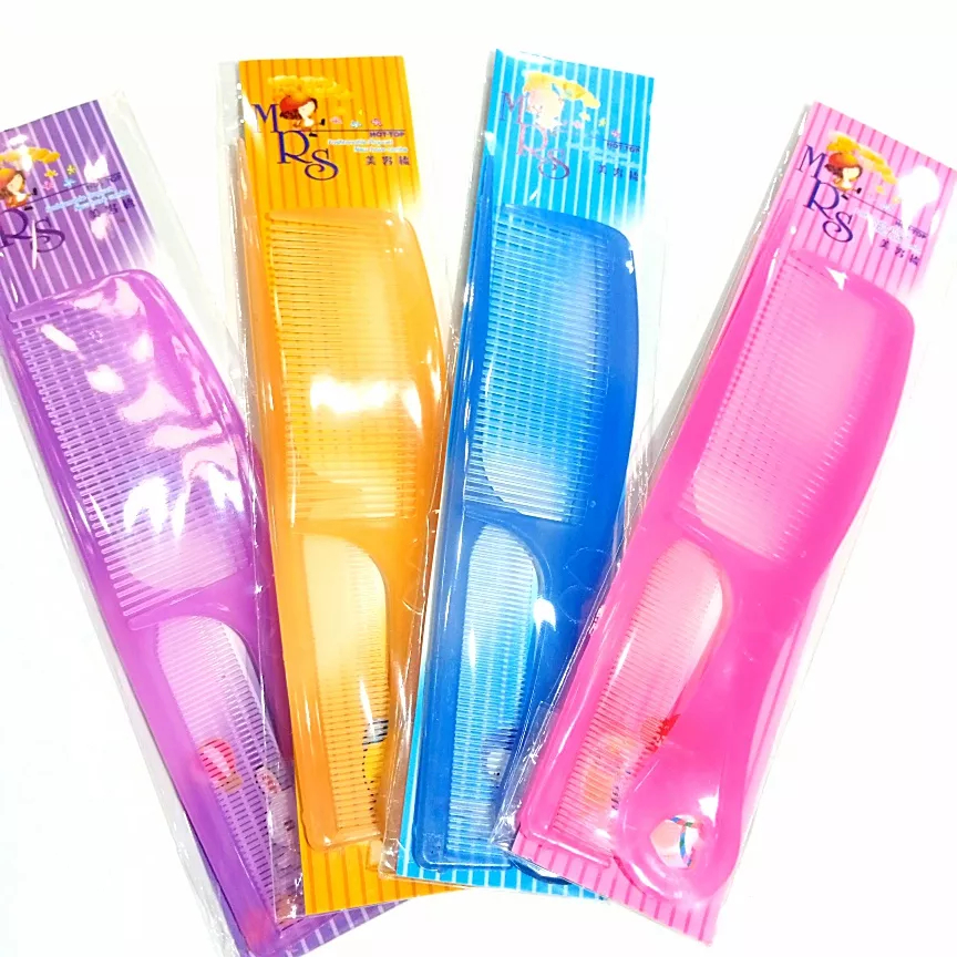 Set 2 Pcs Sisir Rambut Fancy Gagang dan Tulang Warna dan Hitam Ukuran Besar