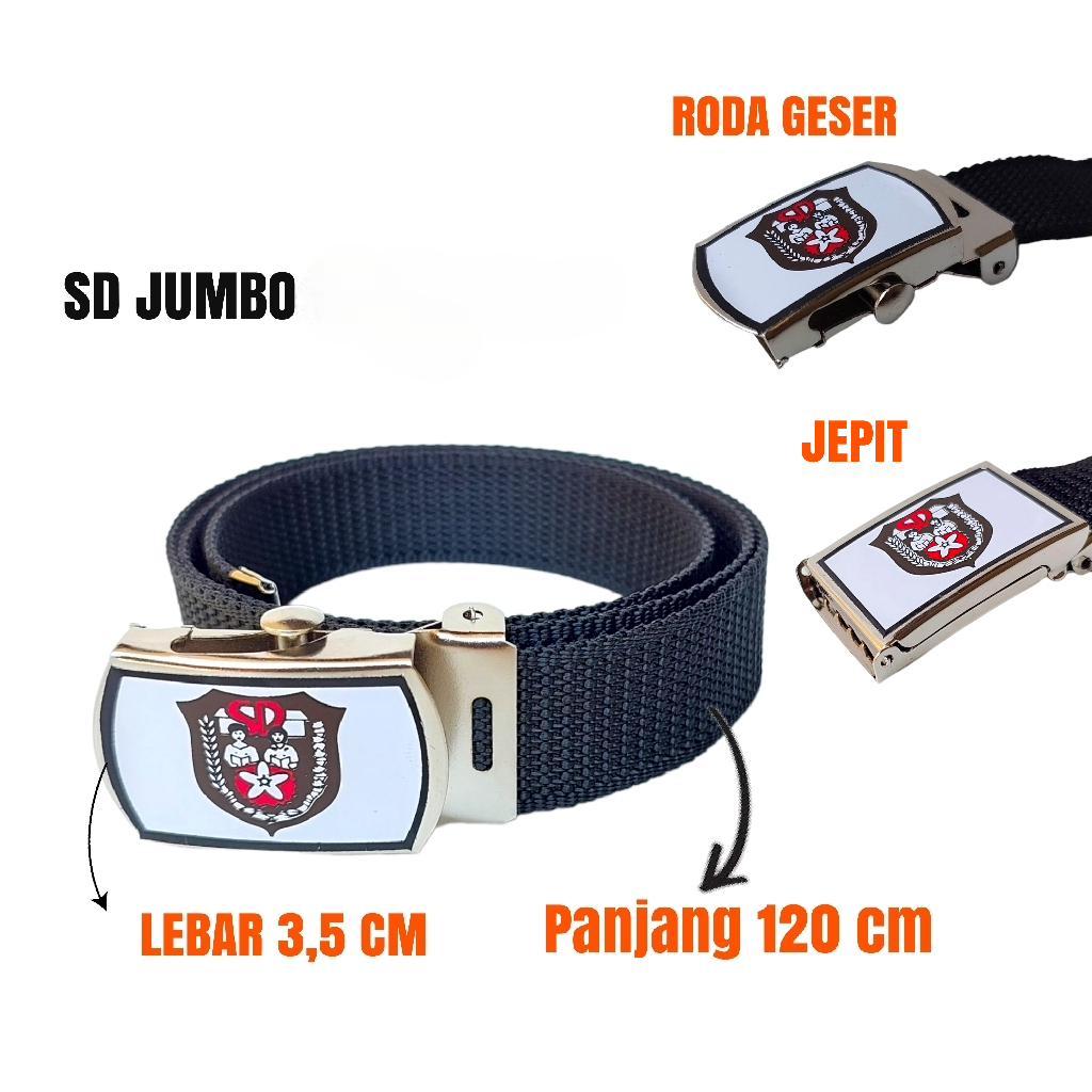 Sabuk Gesper Ikat pinggang Anak sekolah SD SMP SMA PRAMUKA Perlengkapan sekolah-SD JUMBO