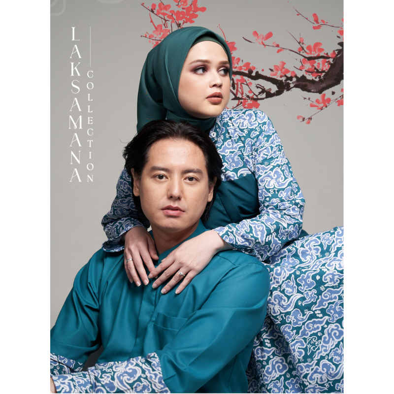 BATIK TRUSMI x FATIH Set Couple Dress Wanita Gamis Batik Riris dan Koko Batik Pria Cakra