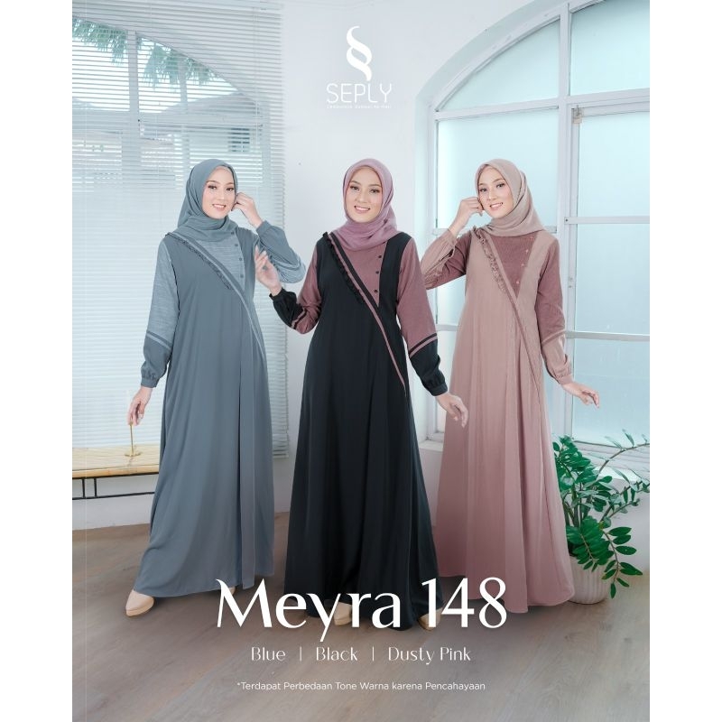 Gamis Premium Meyra 148 Dusty Pink by Seply|Gamis Terbaru 2023|Gamis Muslimah|Gamis Kekinian|Gamis B