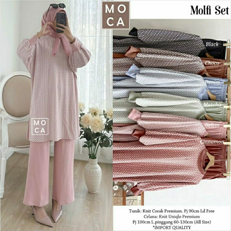 Molfi Set SETELAN JUMBO CANTIK MODIS FIT XXXXL LD 130-150 BAHAN KNIT UNIQLO PREMIUM TERMURAH OOTD KEKINIAN TERLARIS