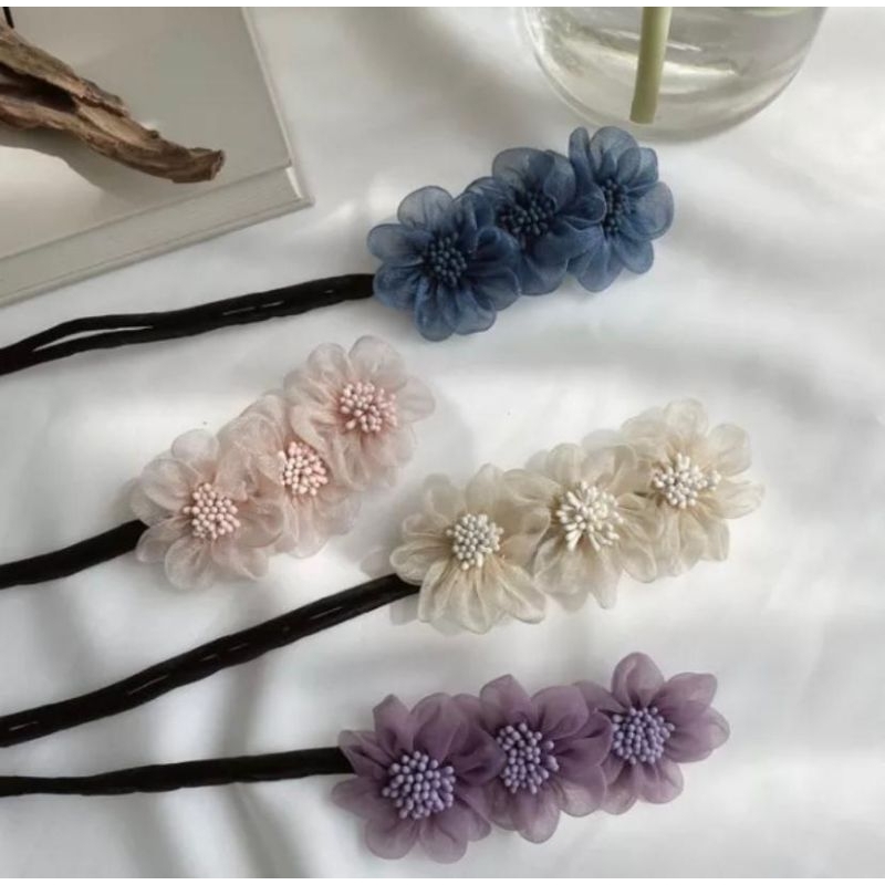 (8 MODEL) IKAT RAMBUT KAWAT SANGGUL KOREA STYLE CANTIK DAN PRAKTIS  HAIR BUN TIE JEPIT KOREA FASHION JEPITAN RAMBUT SANGGUL