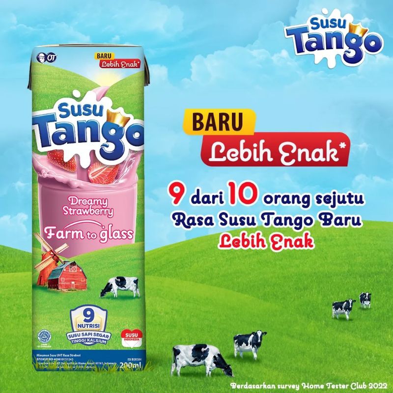 

Susu Tango Dreamy Strawberry 200ML | Susu UHT Langsung Minum