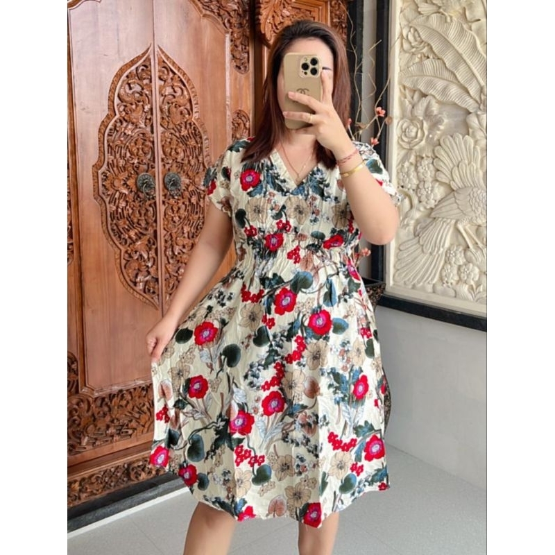 Dress moza pendek ( motif )