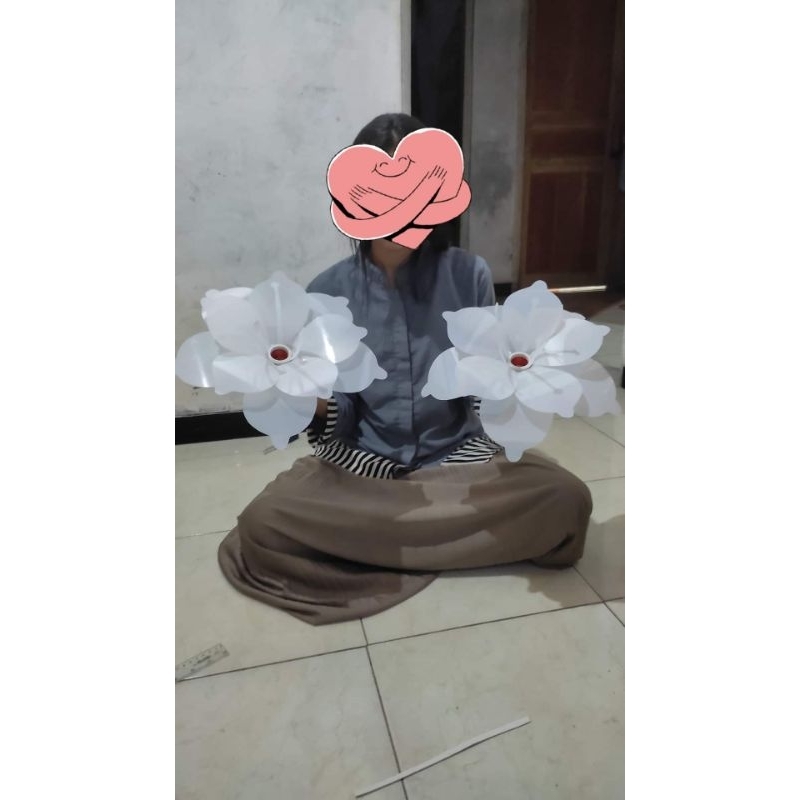 Kap Lampu Kelopak Bunga Mika  Dekorasi
