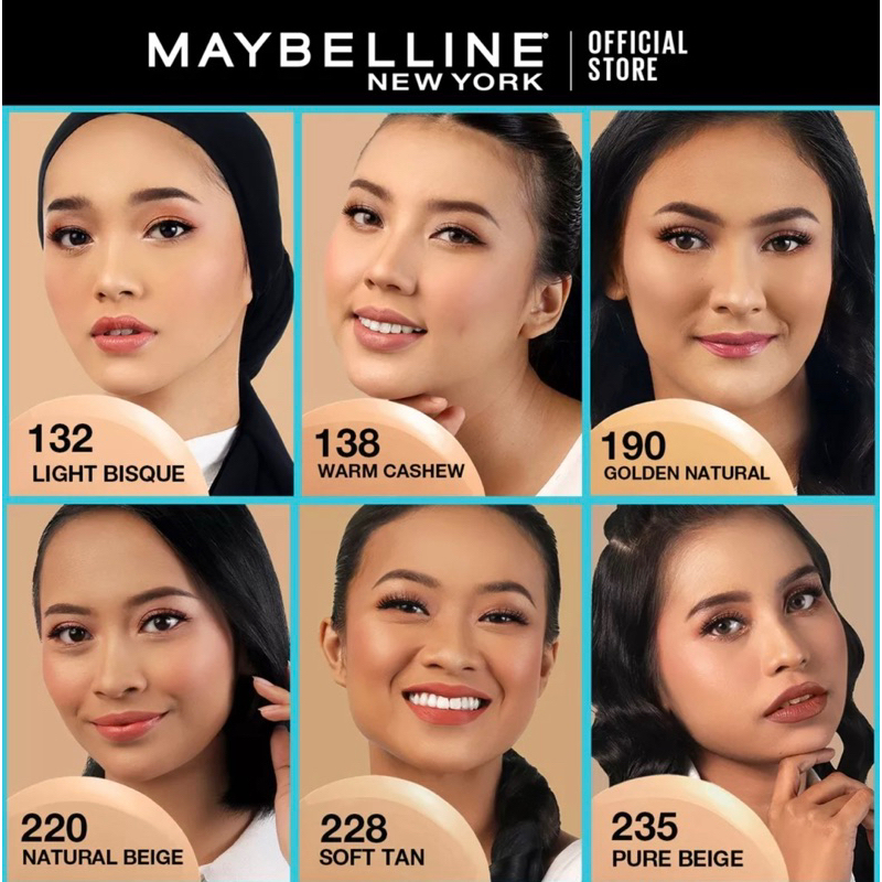 Maybelline Fit Me! Matte + Poreless Liquid Matte Foundation Make Up 30ml - Makeup Ringan Full Coverage 16HR Oil Control