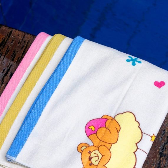 TWIN BABY HANDUK MANDI BAYI UKURAN BESAR - HANDUK MANDI BAYI PUTIH MOTIF UKURAN 120X60CM