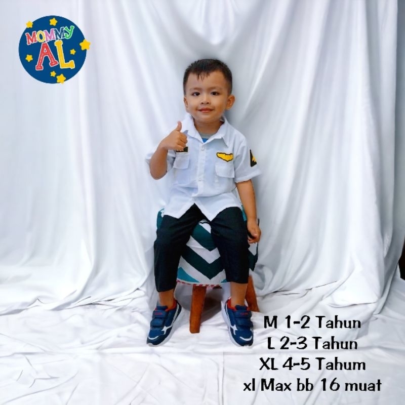 Baju Model Pilot Anak/Baju Pilot Anak Perempuan/Baju Pilot anak Laki laki/Baju Pilot anak laki laki setelan/Baju Profesi anak/Baju Profesi Anak Laki Laki/Baju profesi murah/Baju Profesi Anak Perempuan