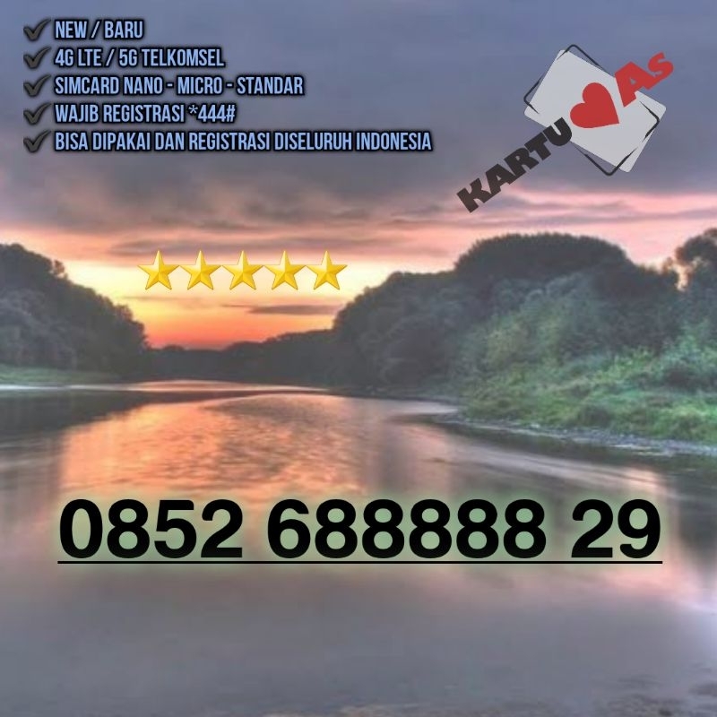 Telkomsel NOMOR CANTIK AS 4G LTE TELKOMSEL KARTU PERDANA AS NOMER CANTIK AS TAHUN LAHIR NOCAN PANCA 